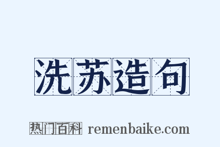 洗苏造句是什么意思的图片